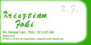 krisztian foki business card